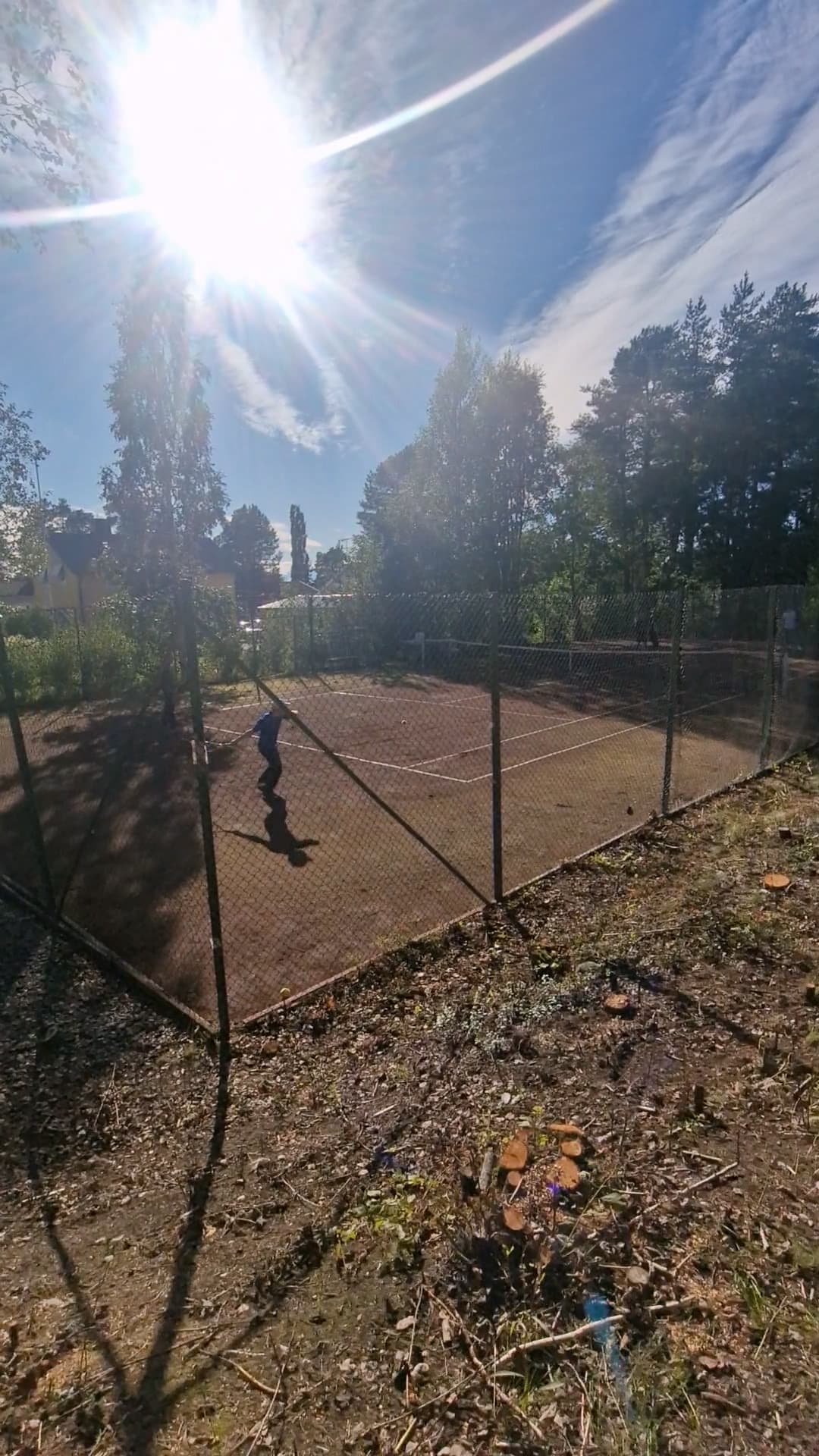 Den återställda grusbanan vid Rammelberget